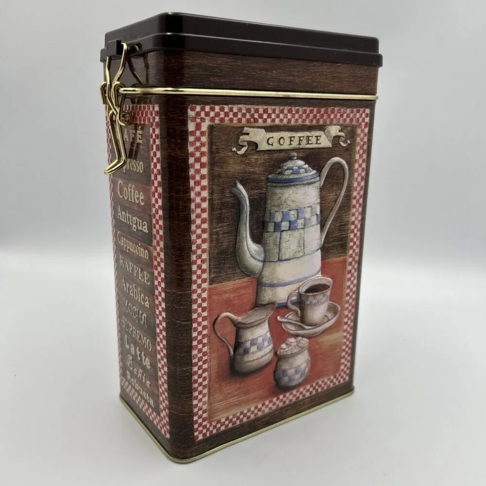 Nostalgic-Art - Vintage Style Coffee Café Tin Canister Locking Lid Kitchen - EUC